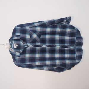 Sonoma Casual Blue Plaid Button Down Shirt